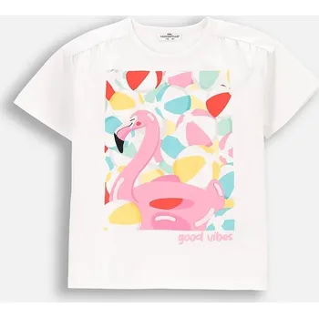 Pánské tričko Tričko Coccodrillo bílá barva, HOLIDAY SPLASH GIRL KIDS WC5143202HGK 00X, vel. 116