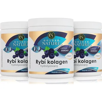 Přírodní produkt 2+1 Golden Nature Hydrolyzovaný Rybí kolagen s acerolou 450g (borůvka) + dárek Golden Nature Goji 80g zdarma