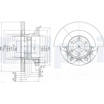 Brzdový kotouč Brzdový kotouč DELPHI BG9722