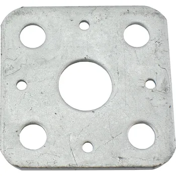 Tesařské kování MTR® Deska k patce sloupku, bez matice, 80x80mm, 4mm, ZN