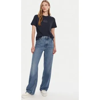 Pánské tričko Calvin Klein Jeans T-Shirt Classic Monologo LV047D873G Tmavomodrá Regular Fit S