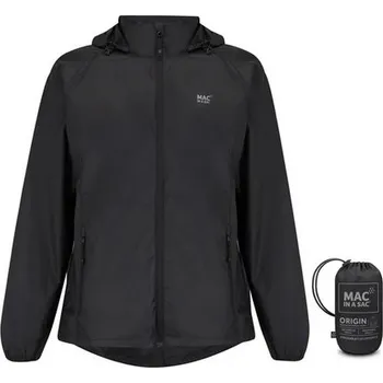 Cyklistická bunda MAC IN SAC Mac In A Sac Origin Packable Waterproof Jacket, Jet Black Velikost: M