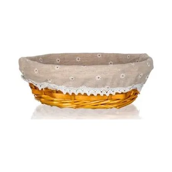 Bytová dekorace HOME DECOR Košík proutěný DAISY 25 x 8 cm, kulatý