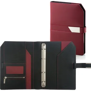 Diář Samostatné desky ADK NewClassic Slim červené s černým vnitřkem