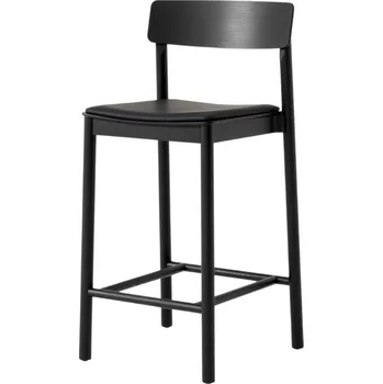 Barová židle Barová židle Betty TK14 65 cm "Black / Black Noble Leather" &Tradition