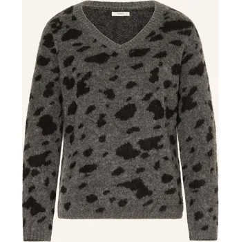 Dámský svetr Yerse Dámský Svetr Leo S Alpakou, šedá / černá, 34
