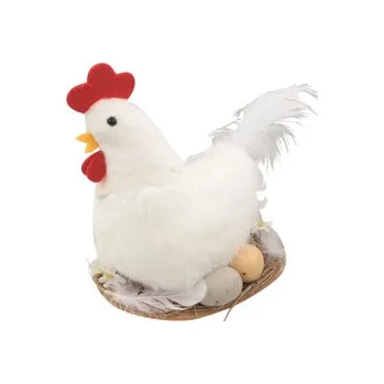 plyšák Slepička plyšová bílá