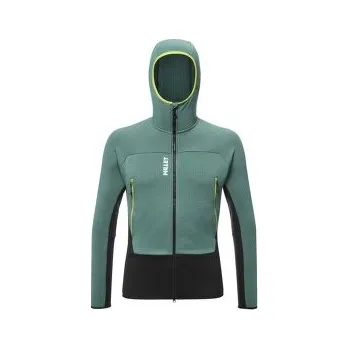 Pánská mikina Millet FUSION GRID HOODIE Men BOTTLE/BLACK zelená M