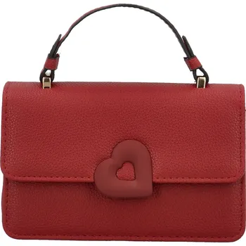 Módní dámská koženková kabelka do ruky Derin, tmavě červená