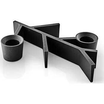 Svícen na kónickou svíčku TWIG 18 x 12 cm, černá, hliník, Eva Solo