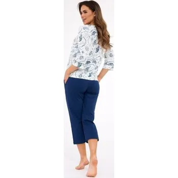 Dámské pyžamo Dámské 3/4 pyžamo Cornette Kristin 2 Ecru L