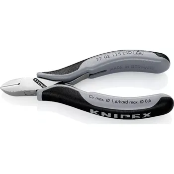 Dílna Boční štípací kleště pro elektroniku ESD, kulaté č elisti, malá fazeta 115mm KNIPEX