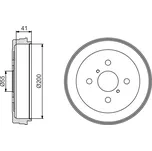 Brzdový buben BOSCH 0 986 477 199