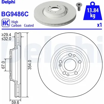 Brzdový kotouč Brzdový kotouč DELPHI BG9486C