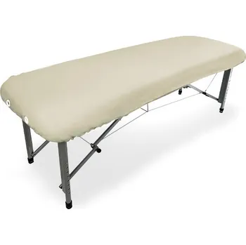 Masáž Olejivzdorný potah na masážní stůl s gumičkou a manžetami béžový 71 x 184 cm