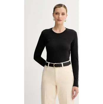 Pánské tričko Bavlněné tričko s dlouhým rukávem Armani Exchange 6DYT38.YJDGZ černá 99X, vel. S