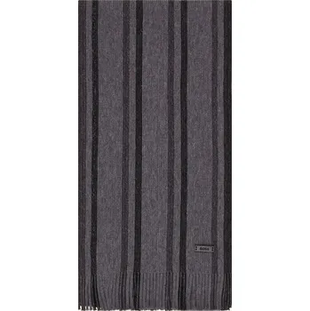 Šála Boss Pánská Šála Albas_Iconic, šedá / tmavě šedá, one size