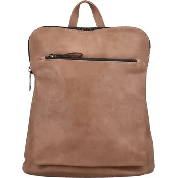 Stylový dámský koženkový kabelko-batoh Doan, starorůžový