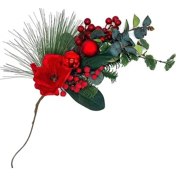 umělá květina Goba 3000984 Větev červený květ 86 cm