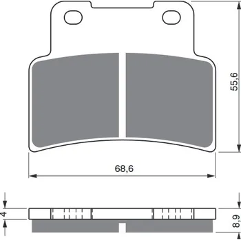 Brzdová destička GOLDfren 797.S2.51