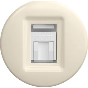 Elektrická zásuvka Kliklap - Retro datová zásuvka bez rámečku béžová