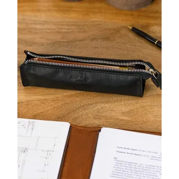 Penál Gusti Leder Studio: kožené pouzdro William, černé