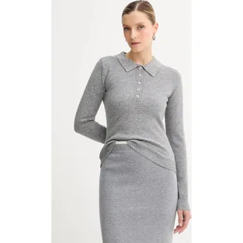 Pánský svetr Vlněný svetr Fracomina FR25WT7005K53201 šedá 90X, vel. XS