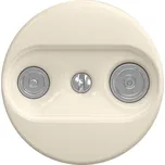 Kliklap - Retro účastnická zásuvka TV+R (koncová) bez rámečku béžová