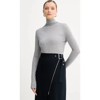 Pánské tričko Tričko s dlouhým rukávem s přídavkem vlny BOSS Elavu 50550639 šedá 09X, vel. L