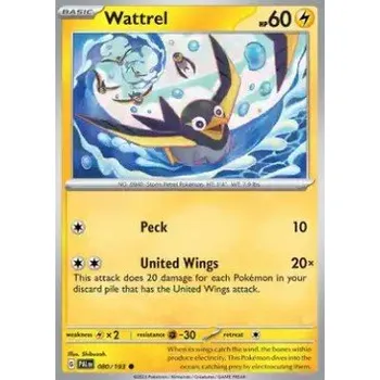 Karetní hra Pokémon PAL 080/193 Wattrel - Paldea Evolved Stav: Near Mint, Verze: REVERSE HOLO