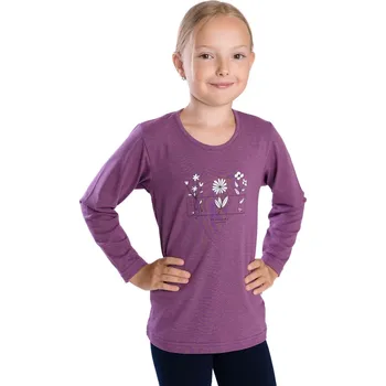 Dívčí triko Betty mode fialové květiny