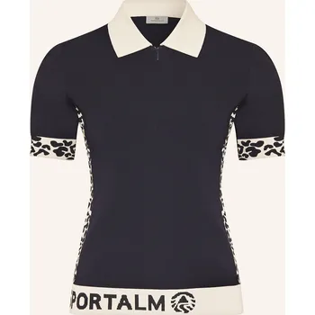 Dámské oblečení Sportalm Dámská Funkční Polokošile, tmavě modrá / béžová, 38