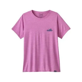 Patagonia Cap Cool Daily Graphic Shirt Women 73 Skyline: Brisk Purple X-Dye růžová M