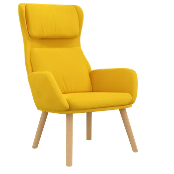 Křeslo Křeslo relaxační, nohy dřevěné, látka žlutá, COTTO 2
