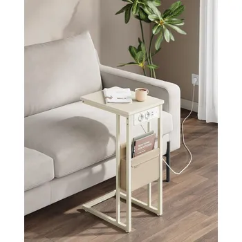 Konferenční stolek Noční stolek se zásuvkami 30 x 40 x 62 cm | bílý