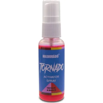 Návnadové aroma Haldorádó Dip Tornado Activator Spray 30 ml - Kalamáry-Broskev