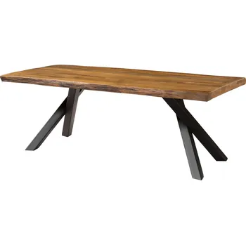 Jídelní stůl Stůl z mangovníku 200x100x76 přírodní lak / A-rám antracit matný METALL 5