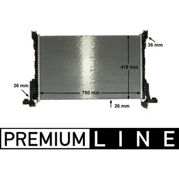 Motor automobilu Chladič, chlazení motoru MAHLE CR 86 000P