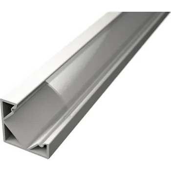 LED osvětlení Ledshopik LED profil rohový ALPI 45-BIG bílý - LED profil 45-BIG bílý - 1m