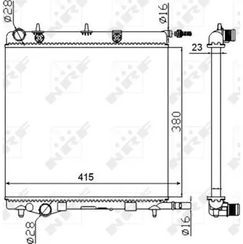 Chladič motoru Chladič, chlazení motoru NRF 50430A