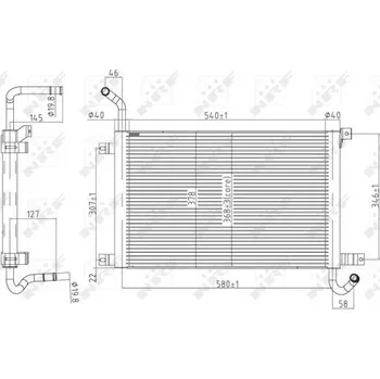 Chladič motoru Chladič, chlazení motoru NRF 50144