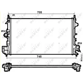 Chladič motoru Chladič, chlazení motoru NRF 53074