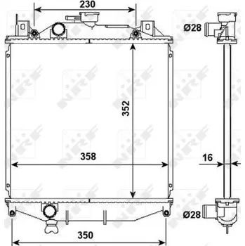 Chladič motoru Chladič, chlazení motoru NRF 507644