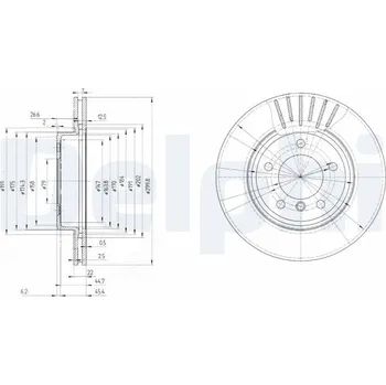 Brzdový kotouč Brzdový kotouč DELPHI BG3527C
