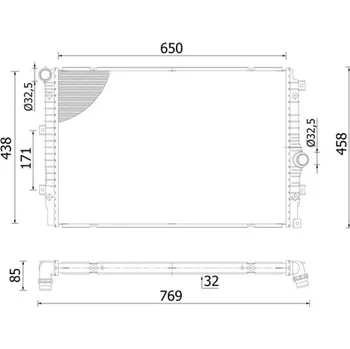 Motor automobilu Chladič, chlazení motoru MAHLE CR 2428 000S