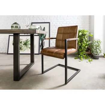 Židle DARKNESS 51x62x79 hnědá pravá kůže