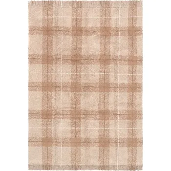 Koberec Světle růžový pratelný/ručně tkaný bavlněný koberec 90x120 cm Tartan Rose – Lorena Canals ID_1796262