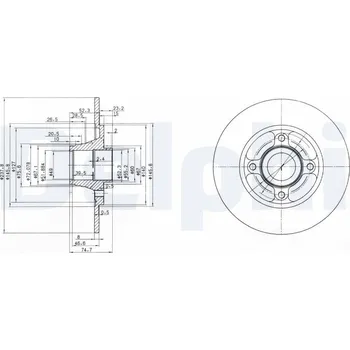 Auto-moto Brzdový kotouč DELPHI BG3360