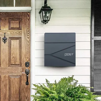 Železářství Moderní poštovní schránka 37 x 10,5 x 37 cm | antracitově šedá