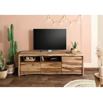 Televizní stolek TV stolek Palisandr 178x48x58 přírodní lak / pískovaný PURE SHEESHAM